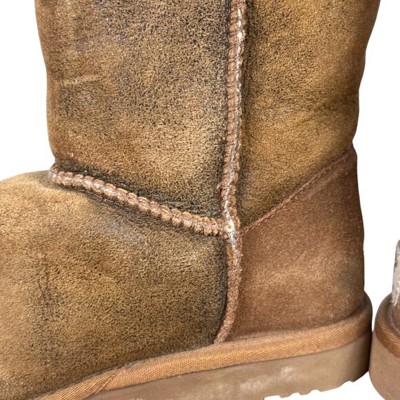 Ugg Bailey Button II Womens Brown Sherpa Wool Lined Winter Boots Sheepskin sz 6 - Picture 4 of 16